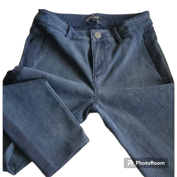 Nic+Zoe Pants women's size 2 side stripe blue pants - Picture 3 of 16